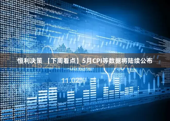 恒利决策 【下周看点】5月CPI等数据将陆续公布